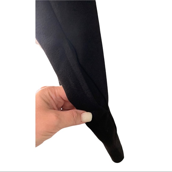 GIANNI BINI BLACK DEEP PLUNGE V-NECK AND BACK DRESS WITH GOLD ACCENTS - Picture 14 of 16